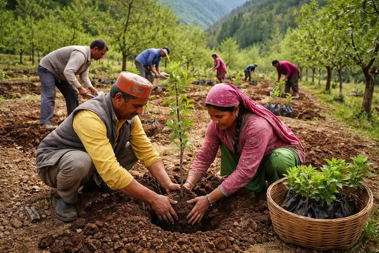 सेब लगाना